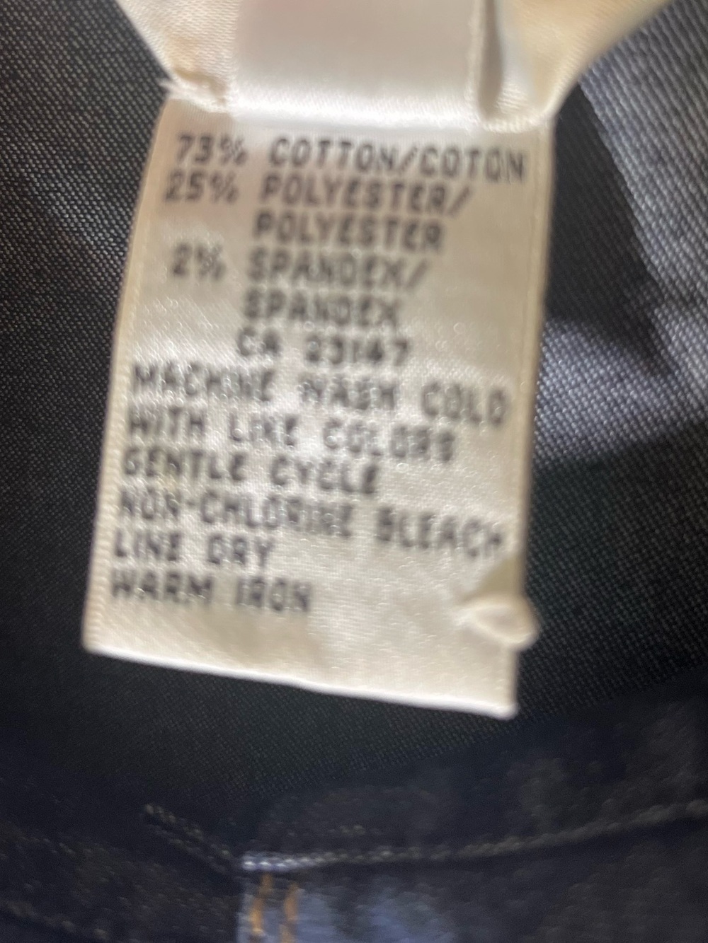 Talbots Dark Blue Denim Button-Front Long-Sleeved Top - Picture 4 of 7
